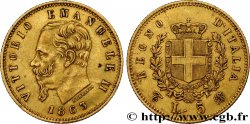 ITALIE 5 Lire Victor Emmanuel II 1863 Turin