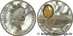 KANADA 20 Dollars proof Elisabeth II -Avion Silver Dart 1991