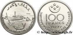 COMORES Essai de 100 Francs barque de pêche traditionnelle 1977 Paris