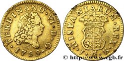 ESPAGNE 1/2 Escudo Ferdinand VI 1759 Madrid