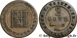 ALLEMAGNE - ROYAUME DE WESTPHALIE - JÉRÔME NAPOLÉON 2 Cent. monogramme de Jérôme Napoléon 1812 Cassel