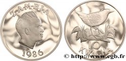 ZAMBIA 10 Kwacha Proof 1986