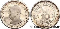 RA S AL-CHAIMA 10 Riyals Proof Eisenhower 1970