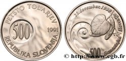 SLOVÉNIE 500 Tolarjev Proof 1er anniversaire de l’indépendance 1991  SPL