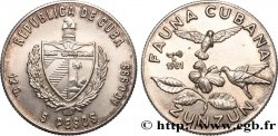 CUBA 5 Pesos Colibri d Elena 1981  SPL