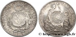 RÉPUBLIQUE DU GUATEMALA Peso, contremarqué sur une 1 Sol du Pérou 1889 1894 Lima SUP
