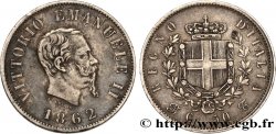 ITALY 50 Centesimi Victor Emmanuel II
 1862 Turin AU