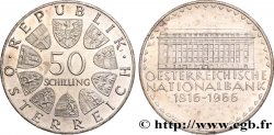AUSTRIA 50 Schilling 150e anniversaire de la banque nationale autrichienne 1966