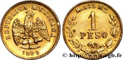 MEXIQUE - RÉPUBLIQUE Peso or 1892 Mexico