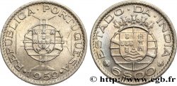 INDE PORTUGAISE 6 Escudos emblème du Portugal / emblème de l’État portugais de l Inde 1959 