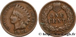 VEREINIGTE STAATEN VON AMERIKA 1 Cent tête d’indien, 3e type 1904 Philadelphie