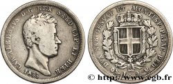 ITALY - KINGDOM OF SARDINIA - CHARLES-ALBERT 2 Lire 1833 Gênes VF/VF