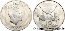 ZAMBIE 10 Kwacha Proof  1986  SPL