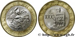 SAINT-MARIN 1000 Lire lion héraldique / le Palazzo Publico 1997 Rome