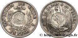 RÉPUBLIQUE DU GUATEMALA Peso, contremarqué sur une 1 Peso du Chili 1875 1894 Lima