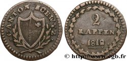 SUISSE - CONFÉDÉRATION HELVÉTIQUE - CANTON DE SCHWYTZ 2 Rappen 1812
