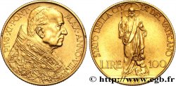VATICAN - PIE XI (Achille Ratti) 100 Lire an VIII 1929 Rome AU/AU