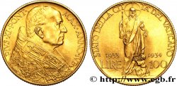 VATICAN - PIE XI (Achille Ratti) 100 Lire 1933-1934 Rome MS