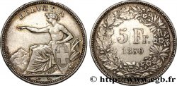 SUISSE - CONFEDERATION 5 Francs 1850 Paris XF