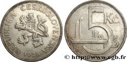 TCHÉCOSLOVAQUIE 5 Korun lion tchèque / usine 1928