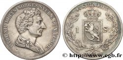 ROYAUME DE NORVÈGE - CHARLES XIV JEAN BERNADOTTE Speciesdaler 3e type 1844 Kongsberg XF