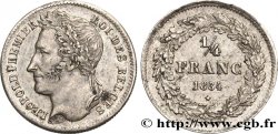 BELGIQUE - ROYAUME DE BELGIQUE - LÉOPOLD Ier 1/4 Franc tête laurée 1834 Bruxelles TTB+