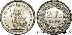 SUIZA 2 Francs Helvetia 1959 Berne