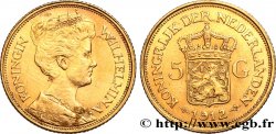 NIEDERLANDE 5 Gulden Wilhelmina 1912 Utrecht