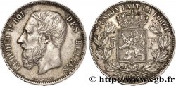 BELGIQUE 5 Francs Léopold II 1873