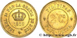 PHILIPPINES - ISABELLA II OF SPAIN Essai de 2 centimos Isabelle II en laiton 1859 Paris (?)
