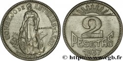 ESPAGNE - ASTURIES ET LÉON 2 Pesetas - Conseil des Asturies et de Léon 1937 Gijón