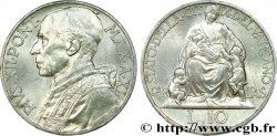 VATICAN AND PAPAL STATES 10 Lire Pie XII an XI / Caritas 1949
