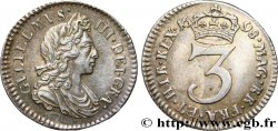 UNITED KINGDOM 3 Pence Guillaume III 1698 Londres