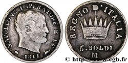 ITALIEN - Königreich Italien - NAPOLÉON I. 5 Soldi Napoléon Empereur et Roi d’Italie 1811 Milan - M