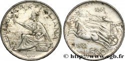 ITALY 500 Lire Centenaire de l’Unité Italienne 1961 Rome