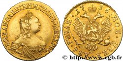 RUSSIA - ELISABETH 2 Roubles 1756 Moscou ou Saint-Pétersbourg