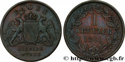 ALEMANIA - BADEN 1 Kreuzer 1860