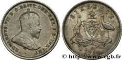AUSTRALIA 6 Pence Edouard VII 1910 Londres
