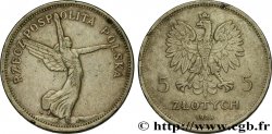 POLEN 5 Zlotych allégorie de la victoire 1928 Varsovie SS