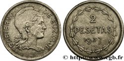 ESPAGNE - PAYS BASQUE 2 Pesetas Gouvernement d’Euskadi 1937 Bruxelles