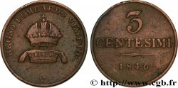 ITALIEN - LOMBARDEI UND VENETIEN 3 Centesimi 1846 Venise