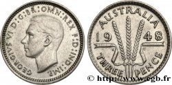 AUSTRALIA 3 Pence Georges VI 1948 Melbourne