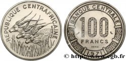 CENTRAFRIQUE Essai de 100 Francs antilopes 1971 Paris