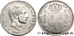 PHILIPPINES 50 Centimos de Peso Alphonse XII 1882 Manille