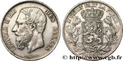 BELGIQUE 5 Francs Léopold II 1870