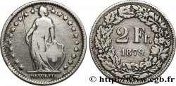 SUIZA 2 Francs Helvetia 1879 Berne