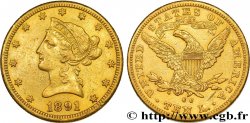 ÉTATS-UNIS D AMÉRIQUE 10 Dollars or  Liberty  1891 Carson City XF/AU