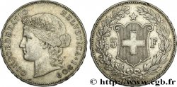 SUISSE 5 Francs Helvetia 1909 Berne TTB+
