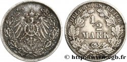 GERMANY 1/2 Mark Empire aigle impérial 1917 Berlin