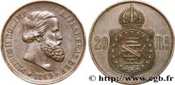 BRAZIL 20 Réis Pierre II 1869 